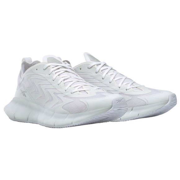 Reebok Men's Triple White Zig Kinetica 21 Running Shoes GZ8804 - Picture 1 of 3